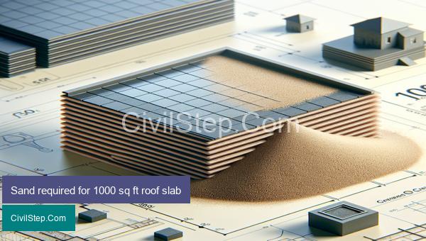 Sand required for 1000 sq ft roof slab