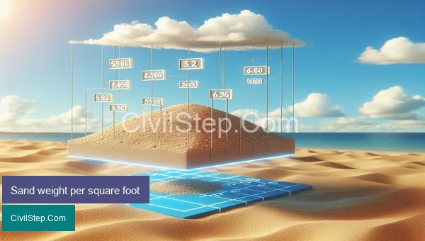 Sand weight per square foot