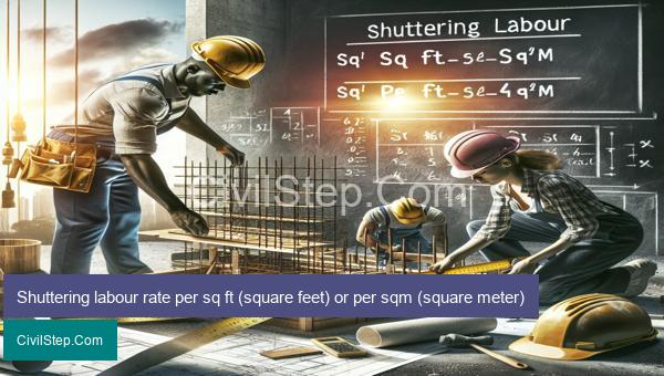 Shuttering labour rate per sq ft (square feet) or per sqm (square meter)