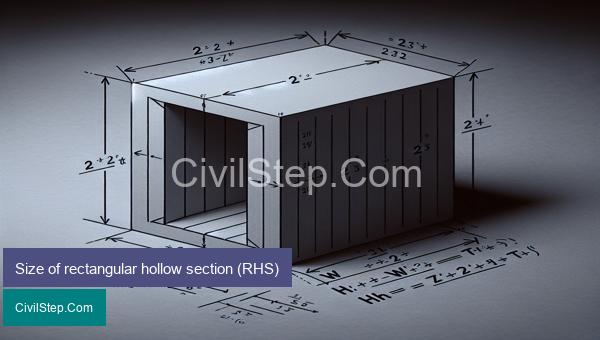 Size of rectangular hollow section (RHS)