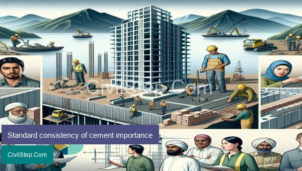 Standard consistency of cement importance