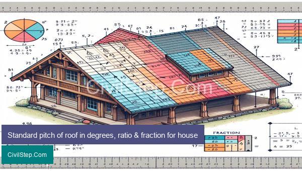 Standard pitch of roof in degrees, ratio & fraction for house