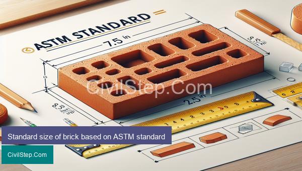 Standard size of brick based on ASTM standard