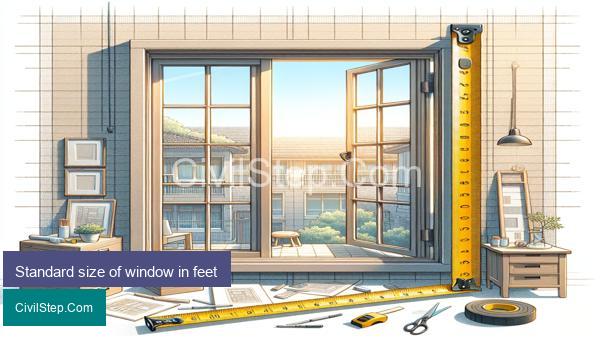 Standard size of window in feet