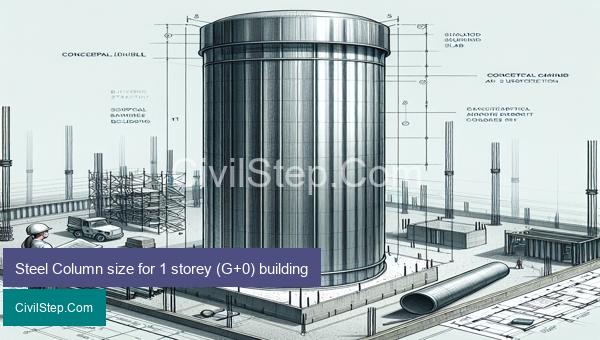 Steel Column size for 1 storey (G+0) building