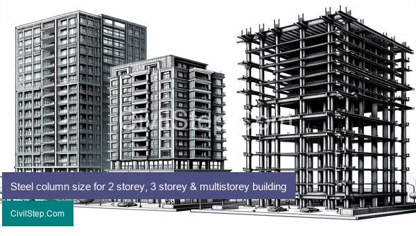 Steel column size for 2 storey, 3 storey & multistorey building