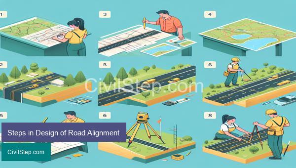 Steps in Design of Road Alignment