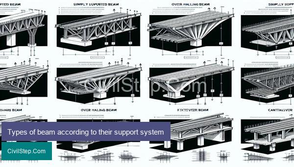 Types of beam according to their support system