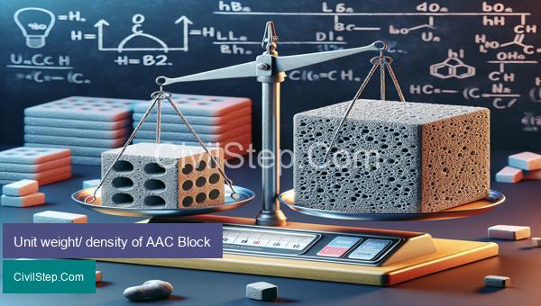 Unit weight/ density of AAC Block