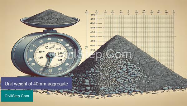 Unit weight of 40mm aggregate