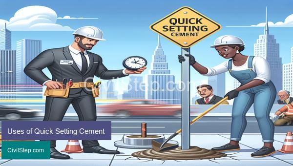 Uses of Quick Setting Cement