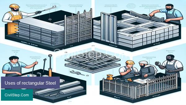 Uses of rectangular Steel