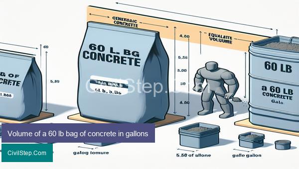 Volume of a 60 lb bag of concrete in gallons