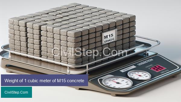 Weight of 1 cubic meter of M15 concrete
