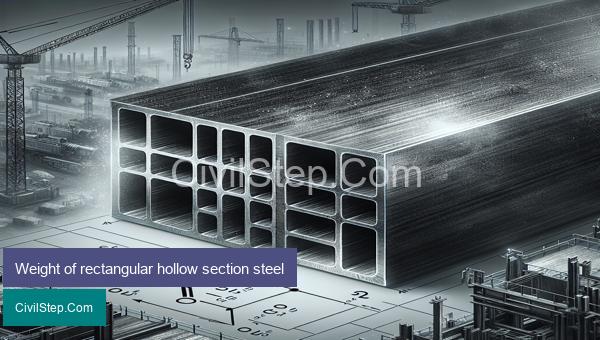 Weight of rectangular hollow section steel