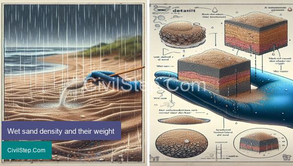 Wet sand density and their weight