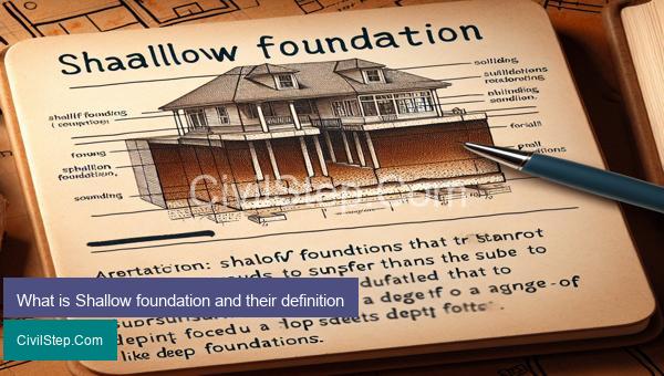 What is Shallow foundation and their definition