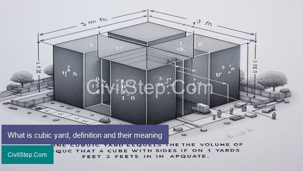 What is cubic yard, definition and their meaning