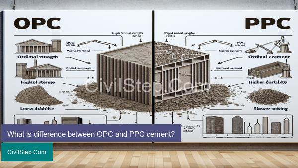 What is difference between OPC and PPC cement?