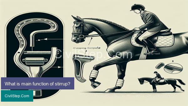 What is main function of stirrup?