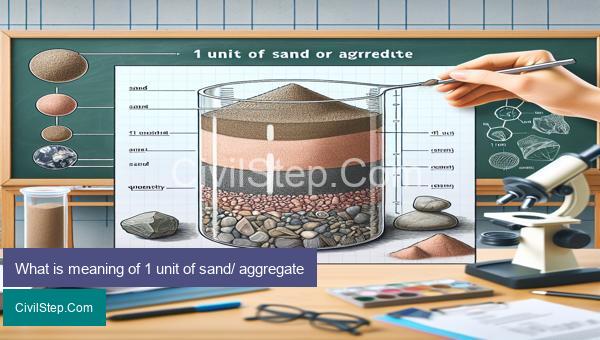 What is meaning of 1 unit of sand/ aggregate