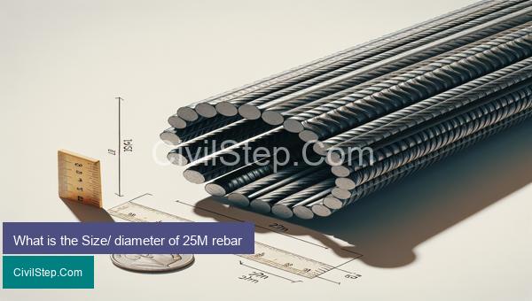 What is the Size/ diameter of 25M rebar