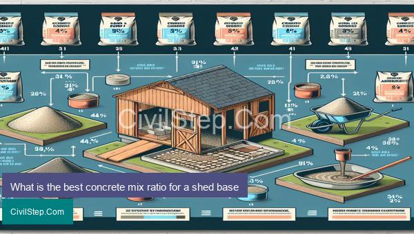What is the best concrete mix ratio for a shed base