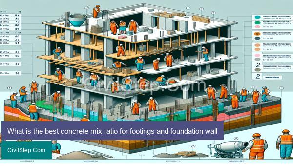 What is the best concrete mix ratio for footings and foundation wall