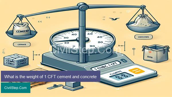 What is the weight of 1 CFT cement and concrete