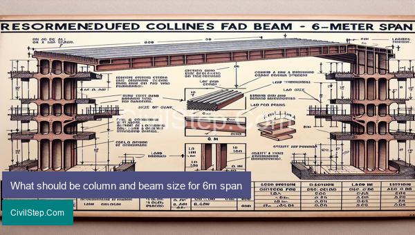 What should be column and beam size for 6m span
