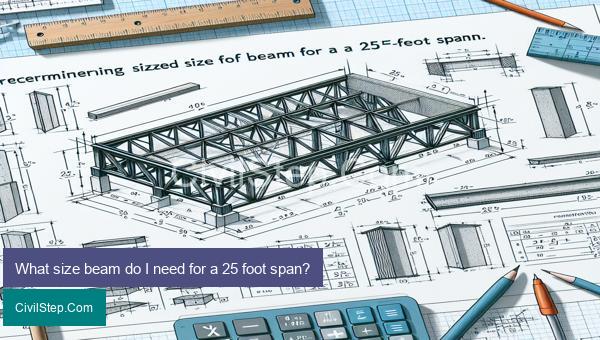 What size beam do I need for a 25 foot span?