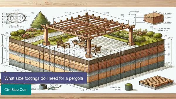 What size footings do i need for a pergola