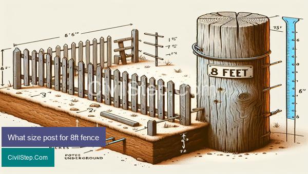 What size post for 8ft fence