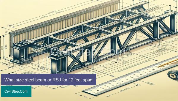 What size steel beam or RSJ for 12 feet span