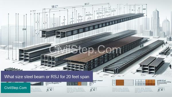 What size steel beam or RSJ for 20 feet span