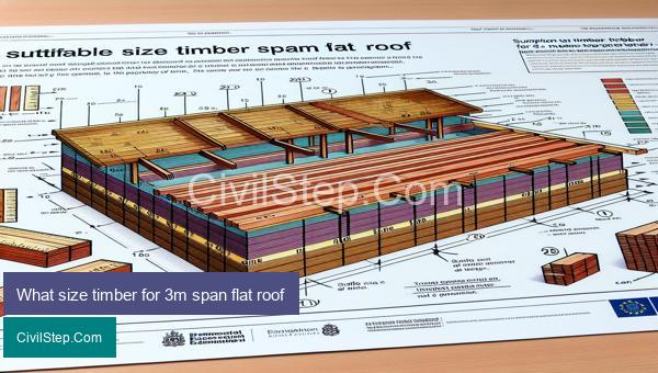 What size timber for 3m span flat roof