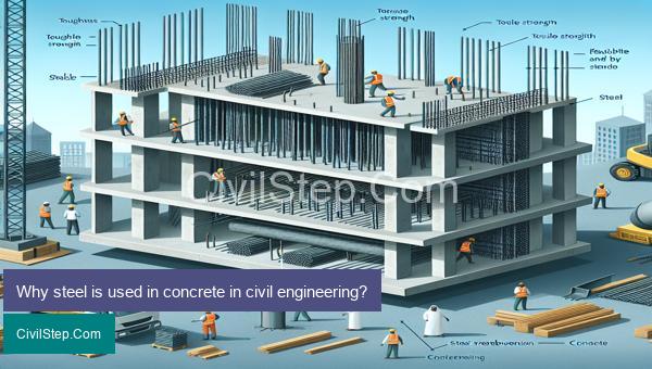 Why steel is used in concrete in civil engineering?