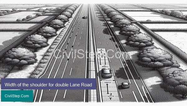 Width of the shoulder for double Lane Road