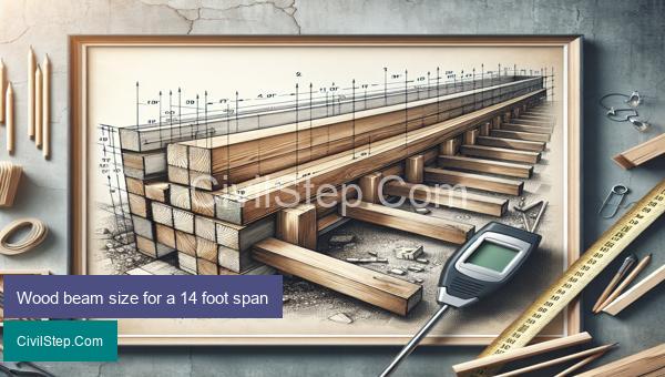 Wood beam size for a 14 foot span