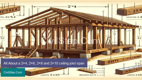 All About a 2×4, 2×6, 2×8 and 2×10 ceiling joist span