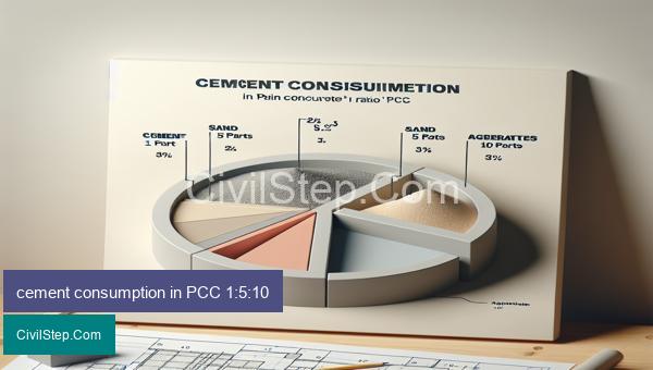 cement consumption in PCC 1:5:10