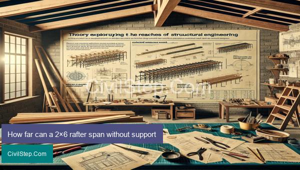 How far can a 2×6 rafter span without support