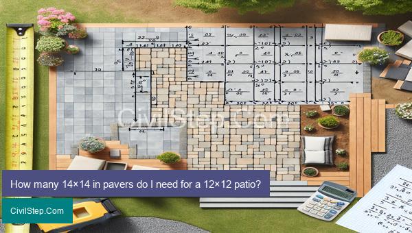 How many 14×14 in pavers do I need for a 12×12 patio?