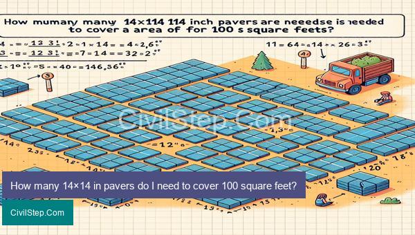 How many 14×14 in pavers do I need to cover 100 square feet?