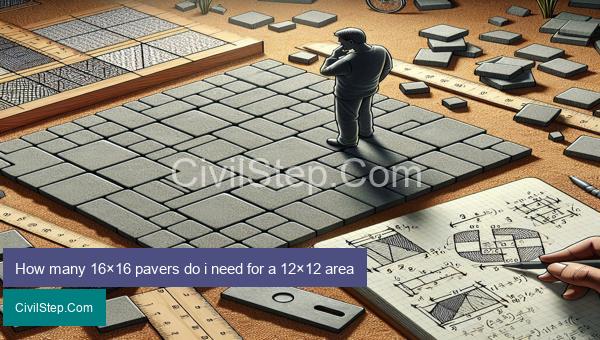 How many 16×16 pavers do i need for a 12×12 area