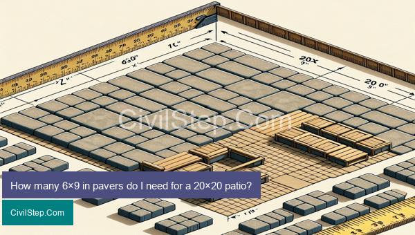 How many 6×9 in pavers do I need for a 20×20 patio?