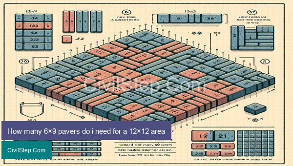 How many 6×9 pavers do i need for a 12×12 area