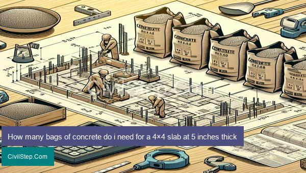 How many bags of concrete do i need for a 4×4 slab at 5 inches thick