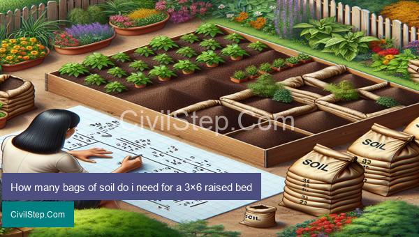 How many bags of soil do i need for a 3×6 raised bed