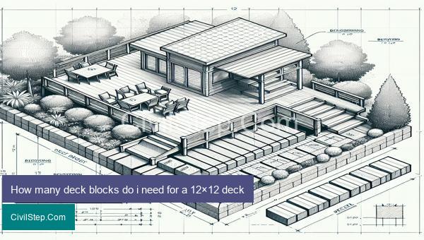 How many deck blocks do i need for a 12×12 deck